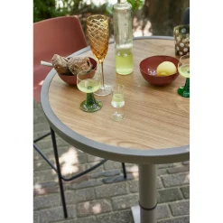 Sale WOOOD Jeppe hoogte verstelbare bartafel tuin aluminium bruin/grijs