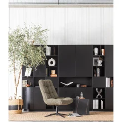 Discount WOOOD Job draaifauteuil teddy groen