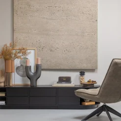 Sale WOOOD Jouke draaifauteuil leerlook Groen