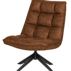 Sale WOOOD Jouke draaifauteuil leerlook Cognac