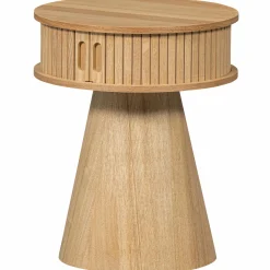 Outlet WOOOD Karri nachtkastje rond hout naturel