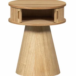 Outlet WOOOD Karri nachtkastje rond hout naturel