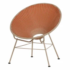 Sale WOOOD Kazoun tuin loungestoel wicker Oranje