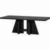 Discount WOOOD Kean eettafel met middenpoot mango zwart 220x100 cm