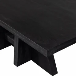 Discount WOOOD Kean eettafel met middenpoot mango zwart 220x100 cm