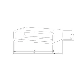 Discount WOOOD Kin salontafel acaciahout naturel