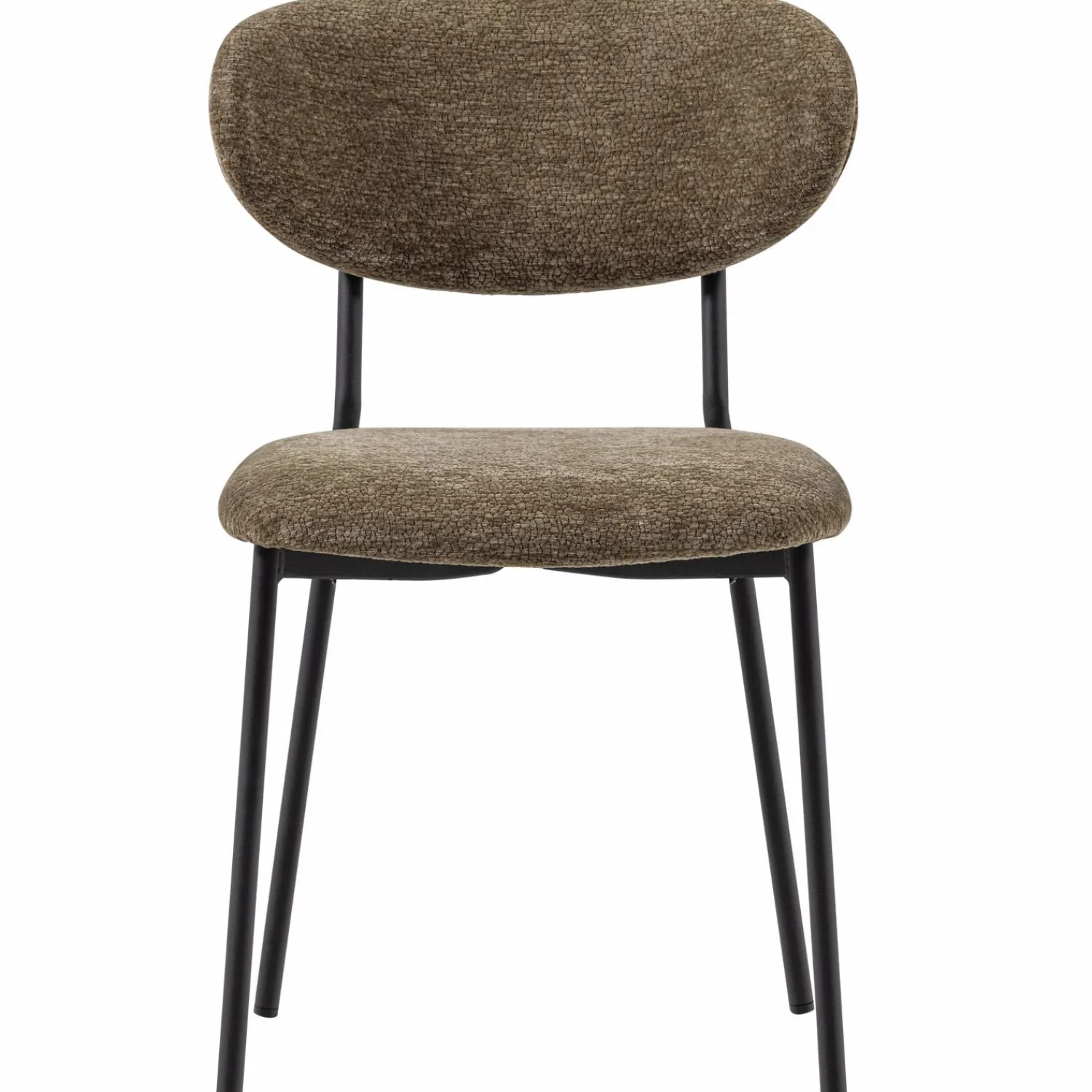 Clearance WOOOD Kjeld eetkamerstoel chenille structuur Groen