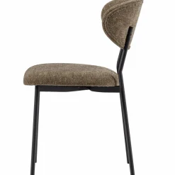 Clearance WOOOD Kjeld eetkamerstoel chenille structuur Groen