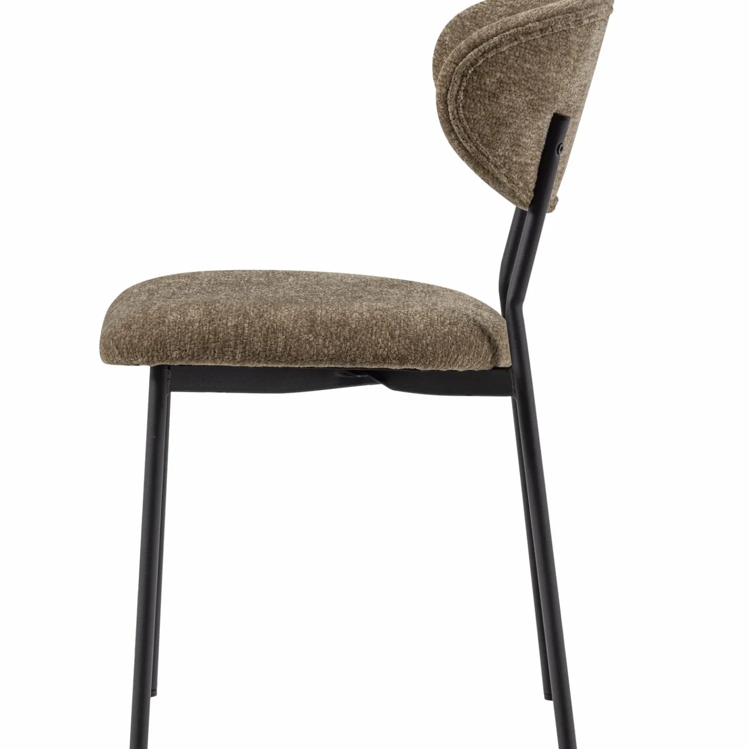 Clearance WOOOD Kjeld eetkamerstoel chenille structuur Groen