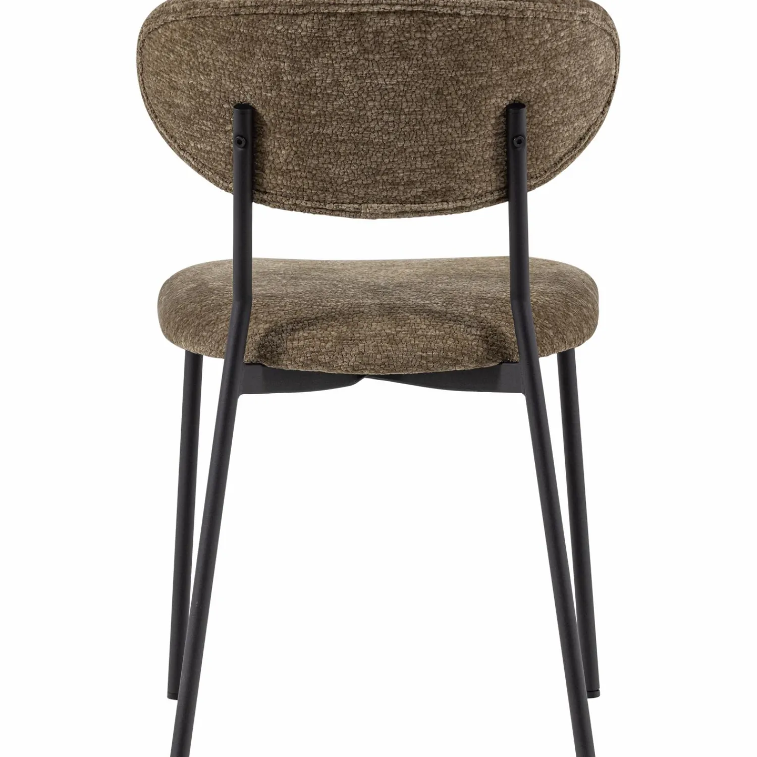 Clearance WOOOD Kjeld eetkamerstoel chenille structuur Groen