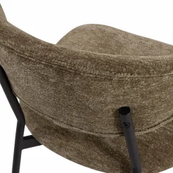 Clearance WOOOD Kjeld eetkamerstoel chenille structuur Groen