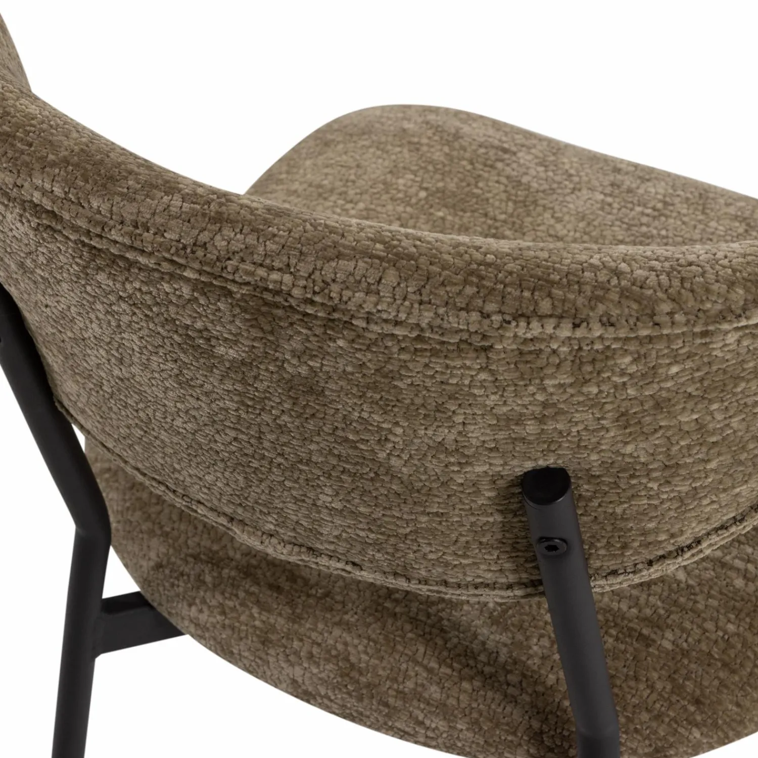 Clearance WOOOD Kjeld eetkamerstoel chenille structuur Groen