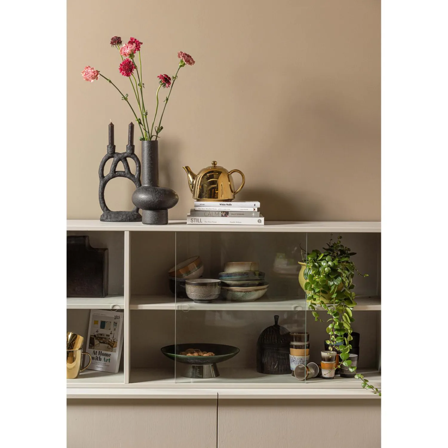 Outlet WOOOD Klink opzetkast grenen mist