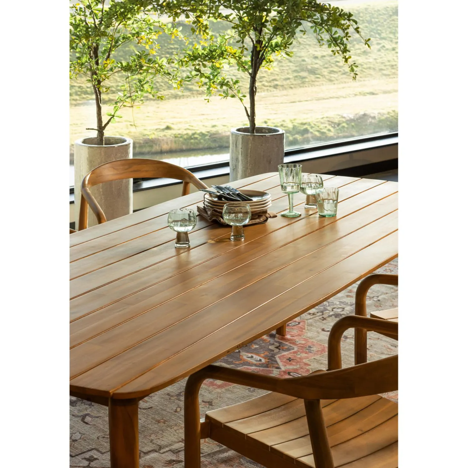 WOOOD Kris tuintafel acacia hout naturel 215x90 cm