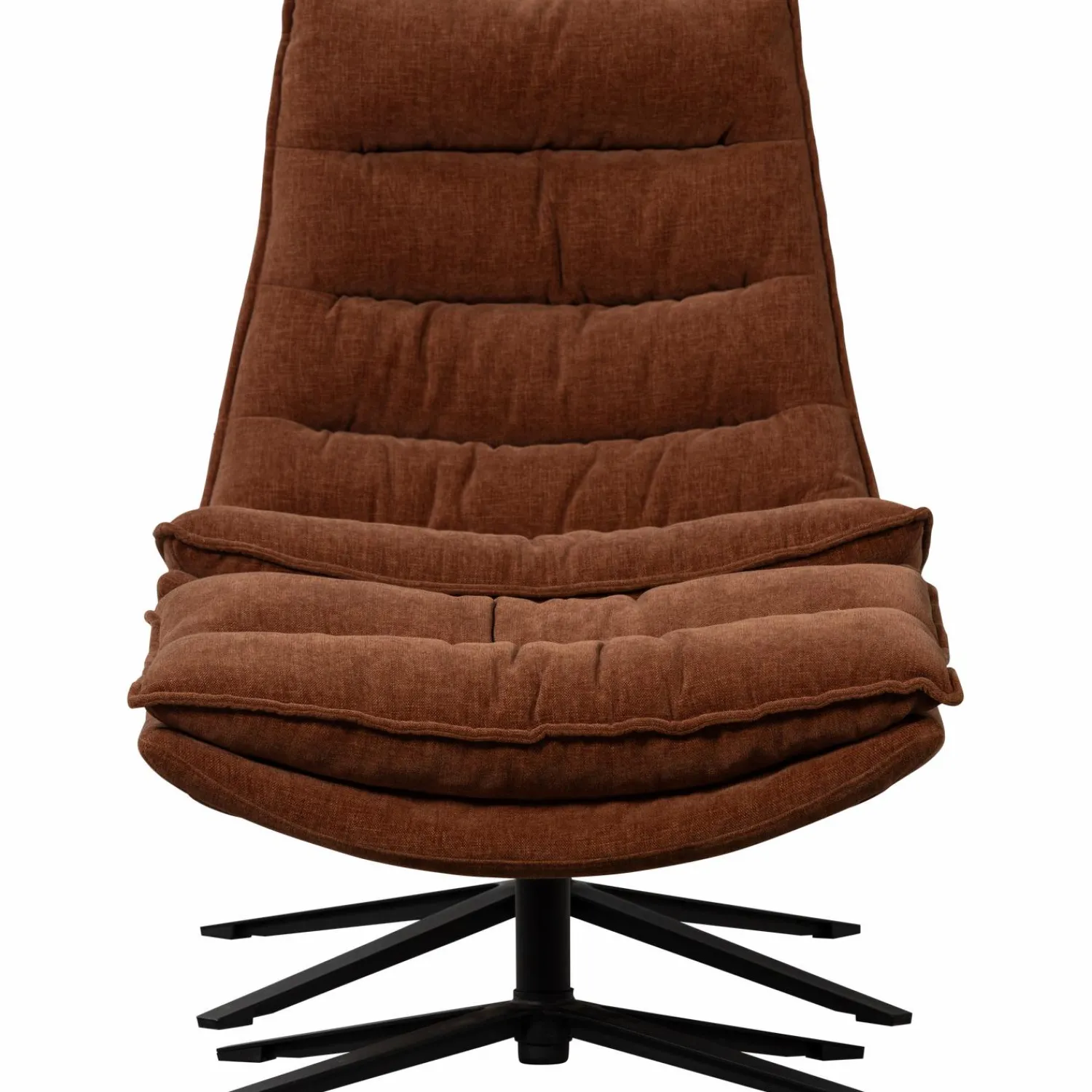 Online WOOOD Kube draaifauteuil met hocker Bruin