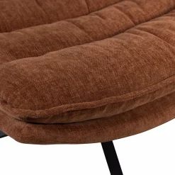 Online WOOOD Kube draaifauteuil met hocker Bruin