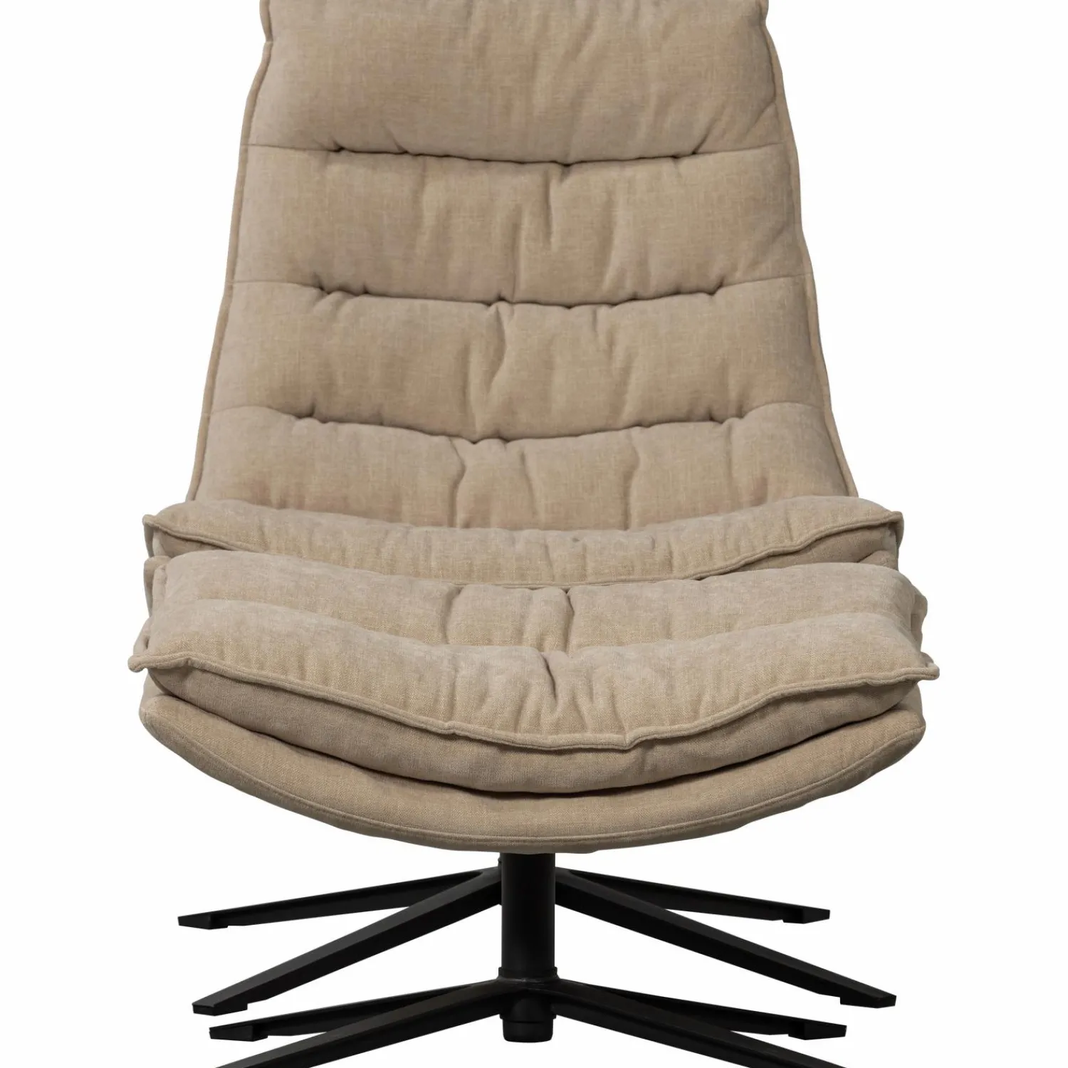 Clearance WOOOD Kube draaifauteuil met hocker Naturel