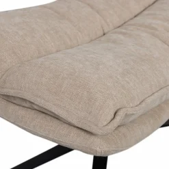 Clearance WOOOD Kube draaifauteuil met hocker Naturel