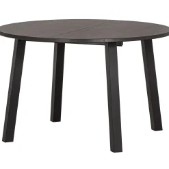 Sale WOOOD Lange Jan uitschuifbare eettafel rond eiken Blacknight