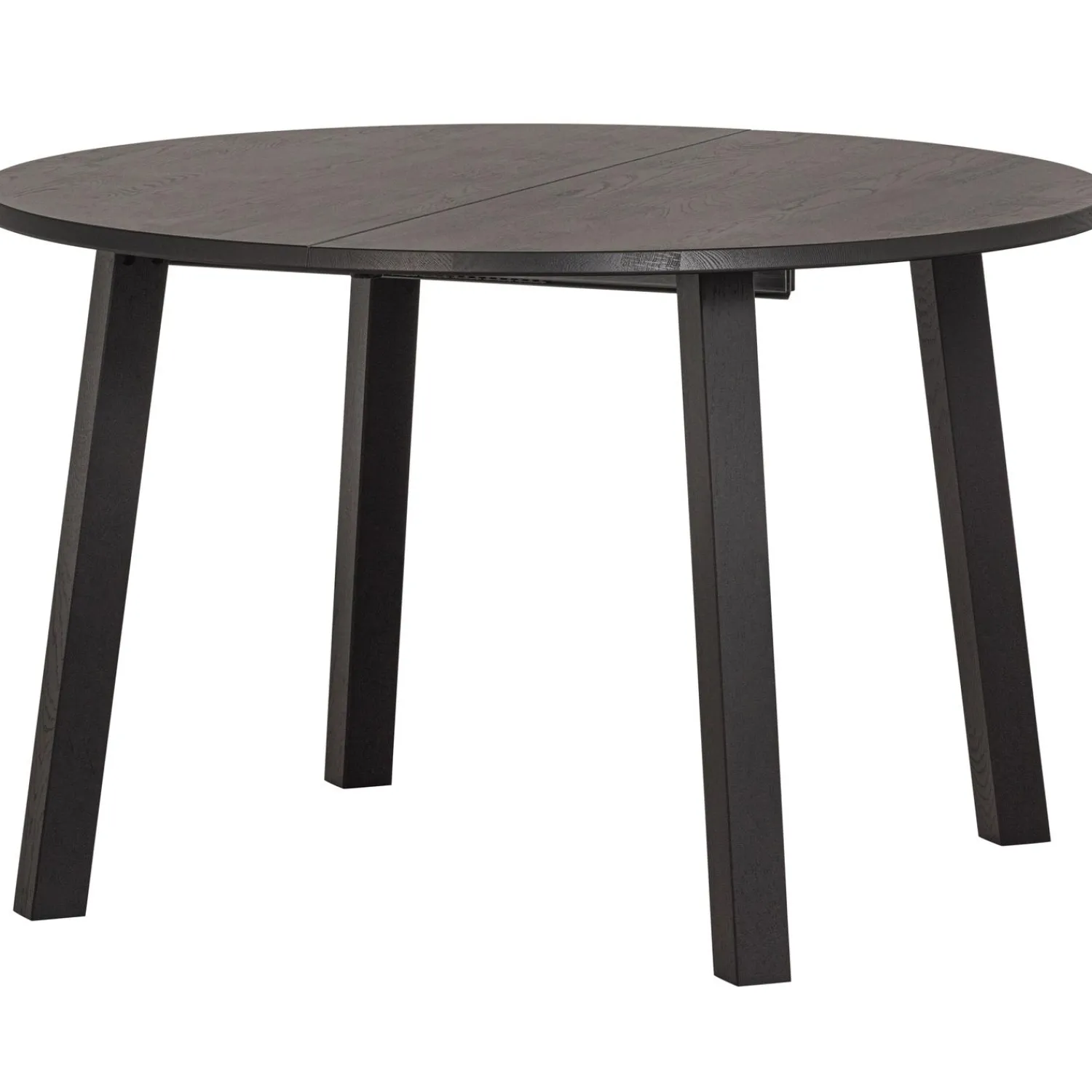 Sale WOOOD Lange Jan uitschuifbare eettafel rond eiken Blacknight