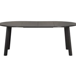 Sale WOOOD Lange Jan uitschuifbare eettafel rond eiken Blacknight