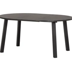 Sale WOOOD Lange Jan uitschuifbare eettafel rond eiken Blacknight