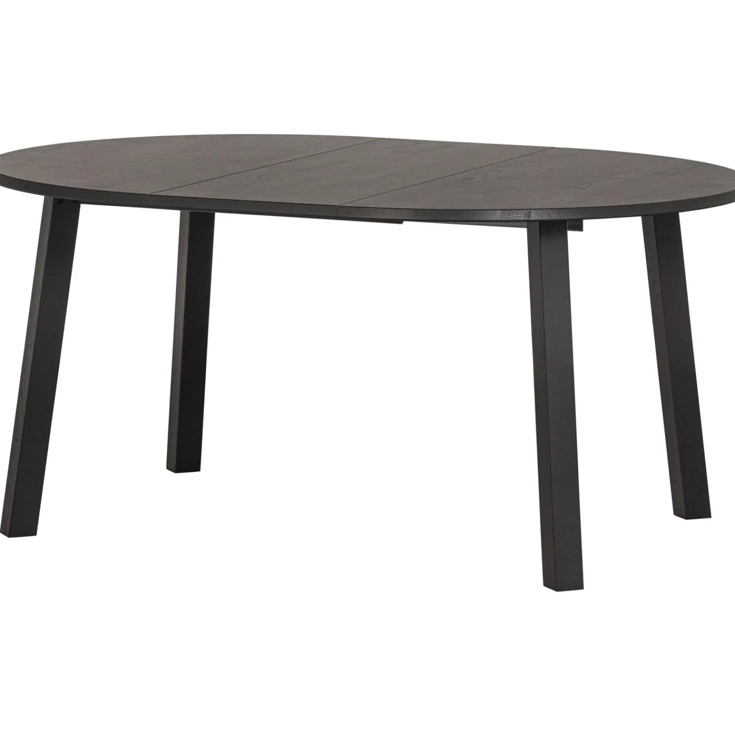 Sale WOOOD Lange Jan uitschuifbare eettafel rond eiken Blacknight