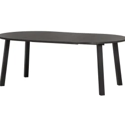 Sale WOOOD Lange Jan uitschuifbare eettafel rond eiken Blacknight