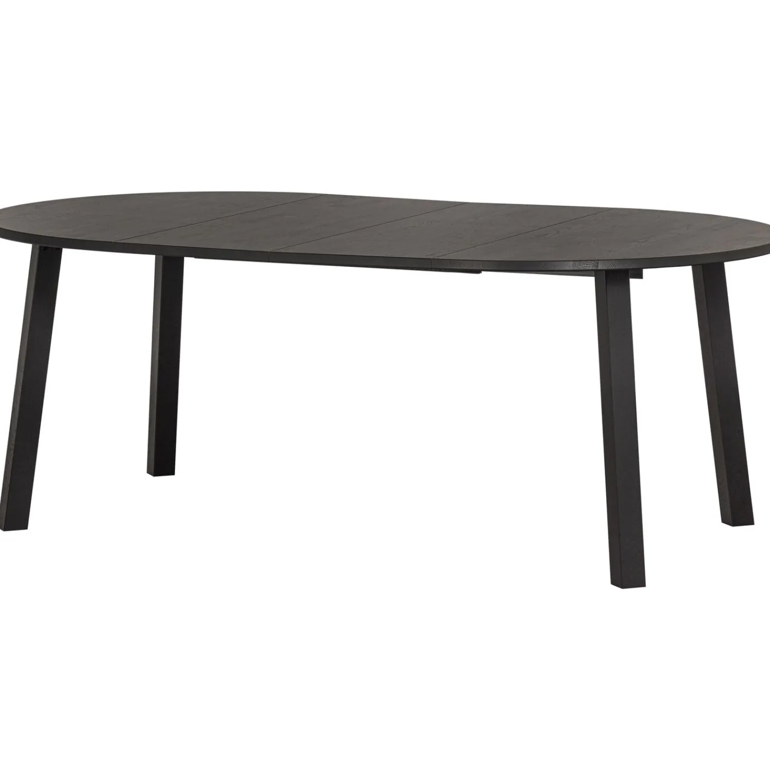 Sale WOOOD Lange Jan uitschuifbare eettafel rond eiken Blacknight
