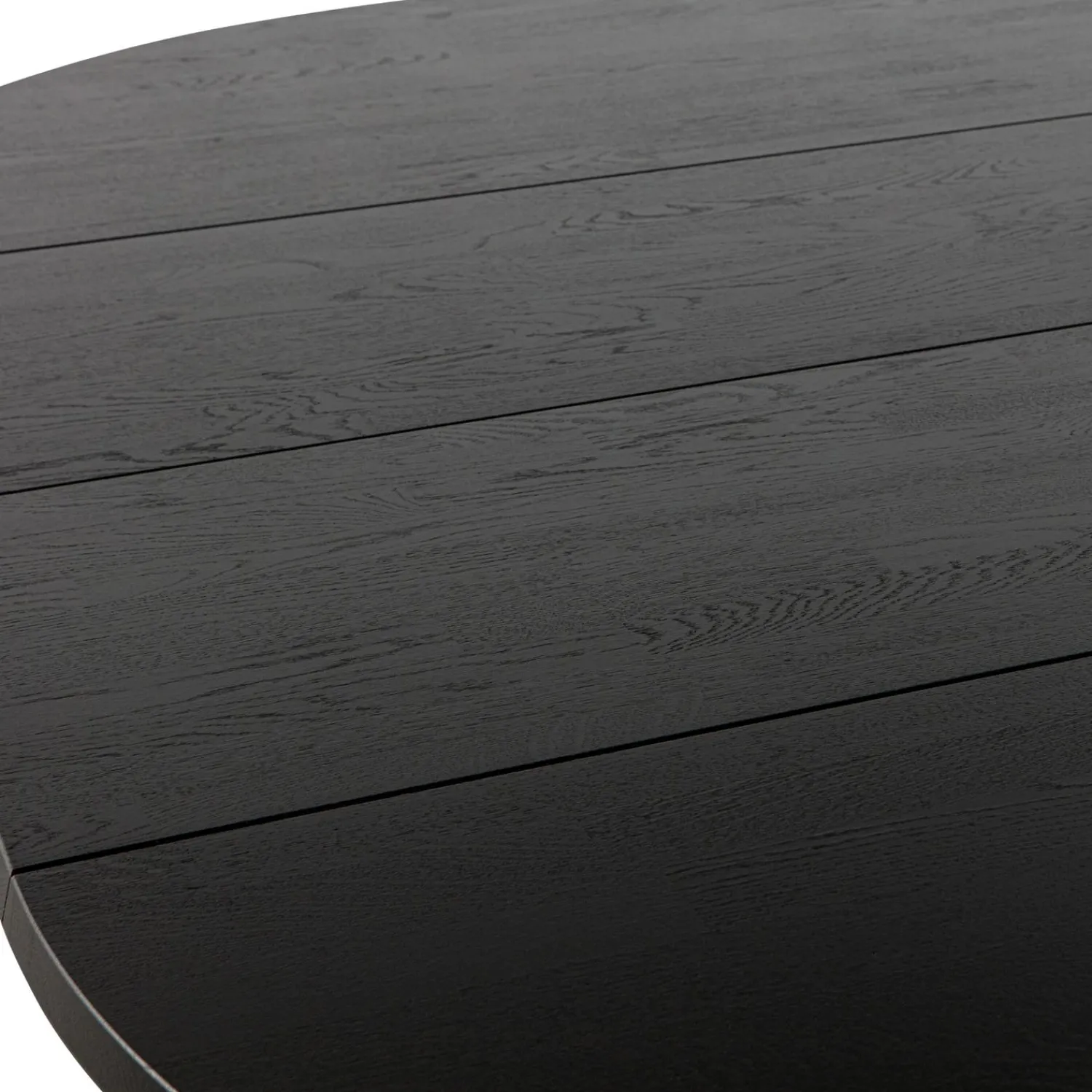Sale WOOOD Lange Jan uitschuifbare eettafel rond eiken Blacknight