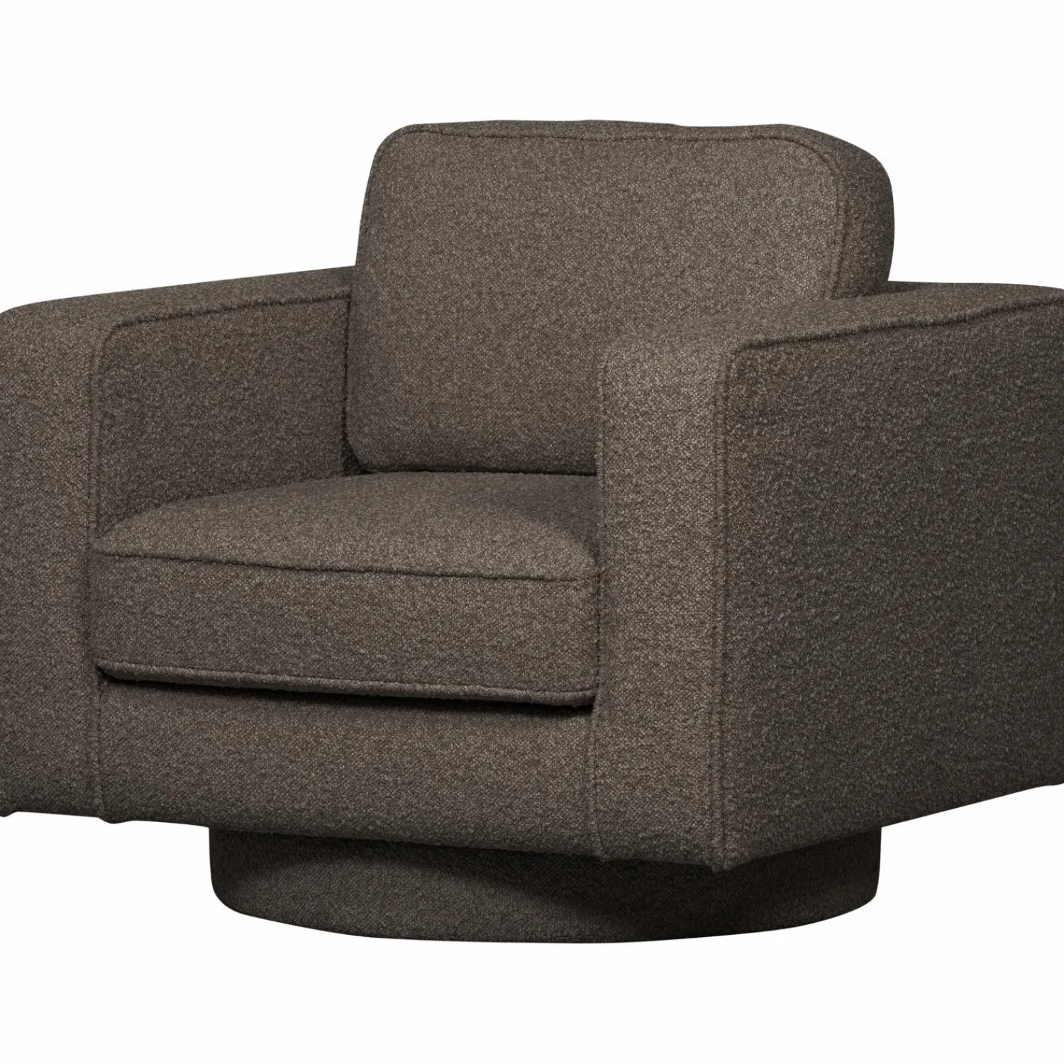 New WOOOD Lazy draaifauteuil bouclé Antraciet