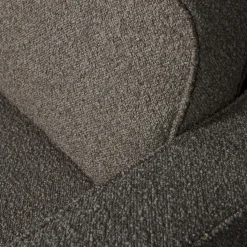 New WOOOD Lazy draaifauteuil bouclé Antraciet