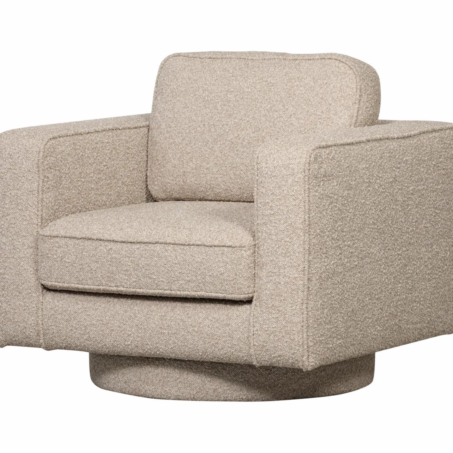Outlet WOOOD Lazy draaifauteuil bouclé Naturel