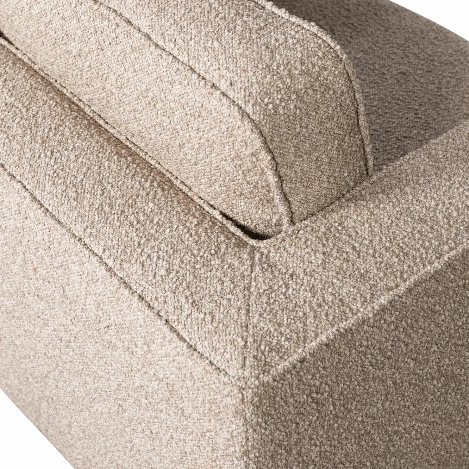 Outlet WOOOD Lazy draaifauteuil bouclé Naturel