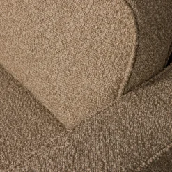 Clearance WOOOD Lazy draaifauteuil bouclé bruin Zand