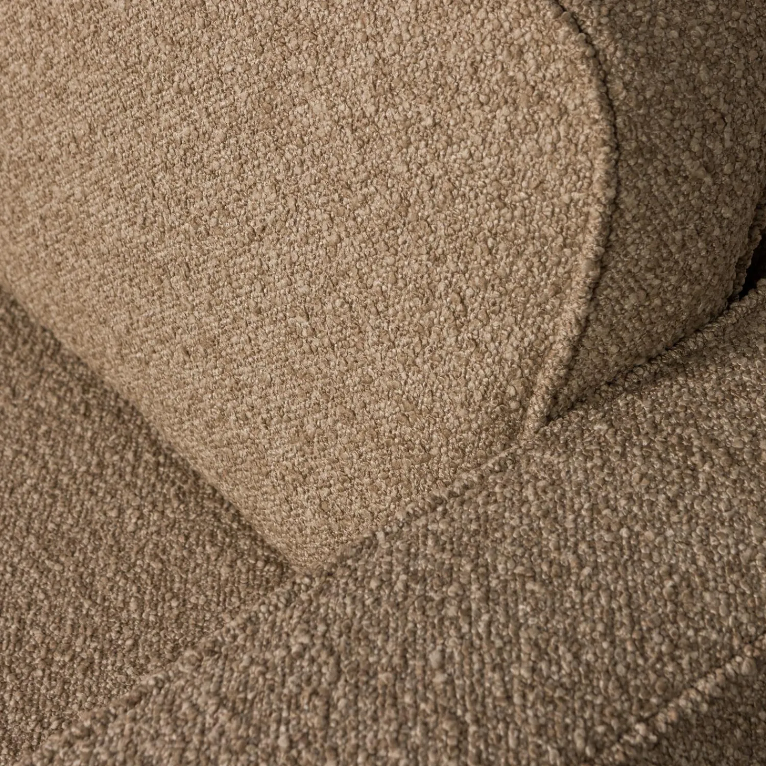 Clearance WOOOD Lazy draaifauteuil bouclé bruin Zand