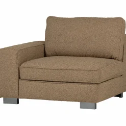 New WOOOD Lazy 1-zits element met arm links bouclé Bruin