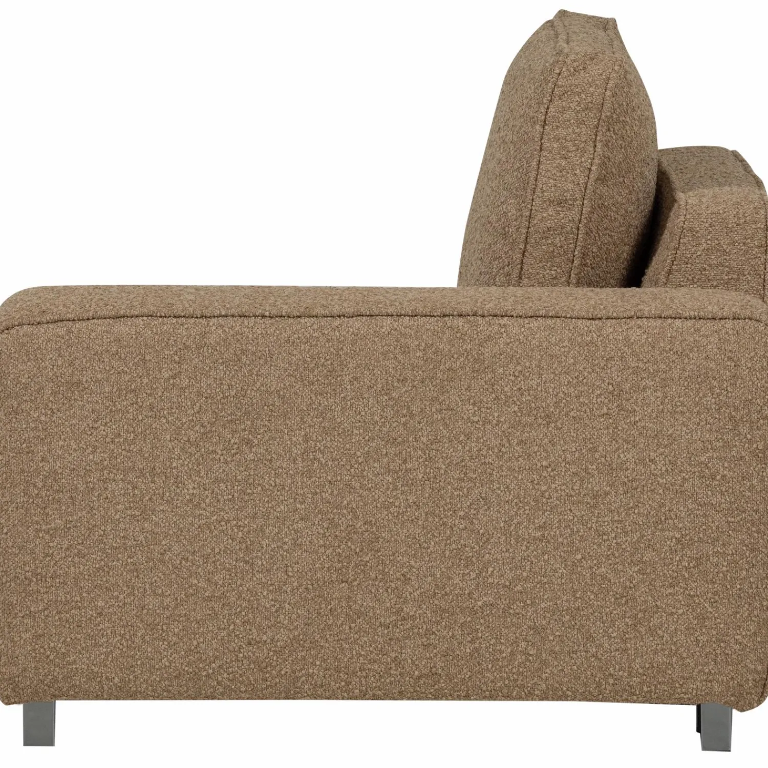 Best WOOOD Lazy 1-zits element met arm rechts bouclé Bruin