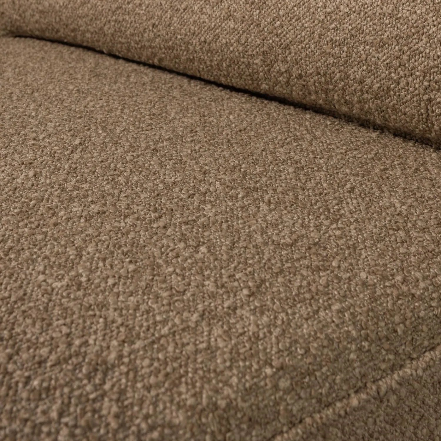 Best WOOOD Lazy 1-zits element met arm rechts bouclé Bruin