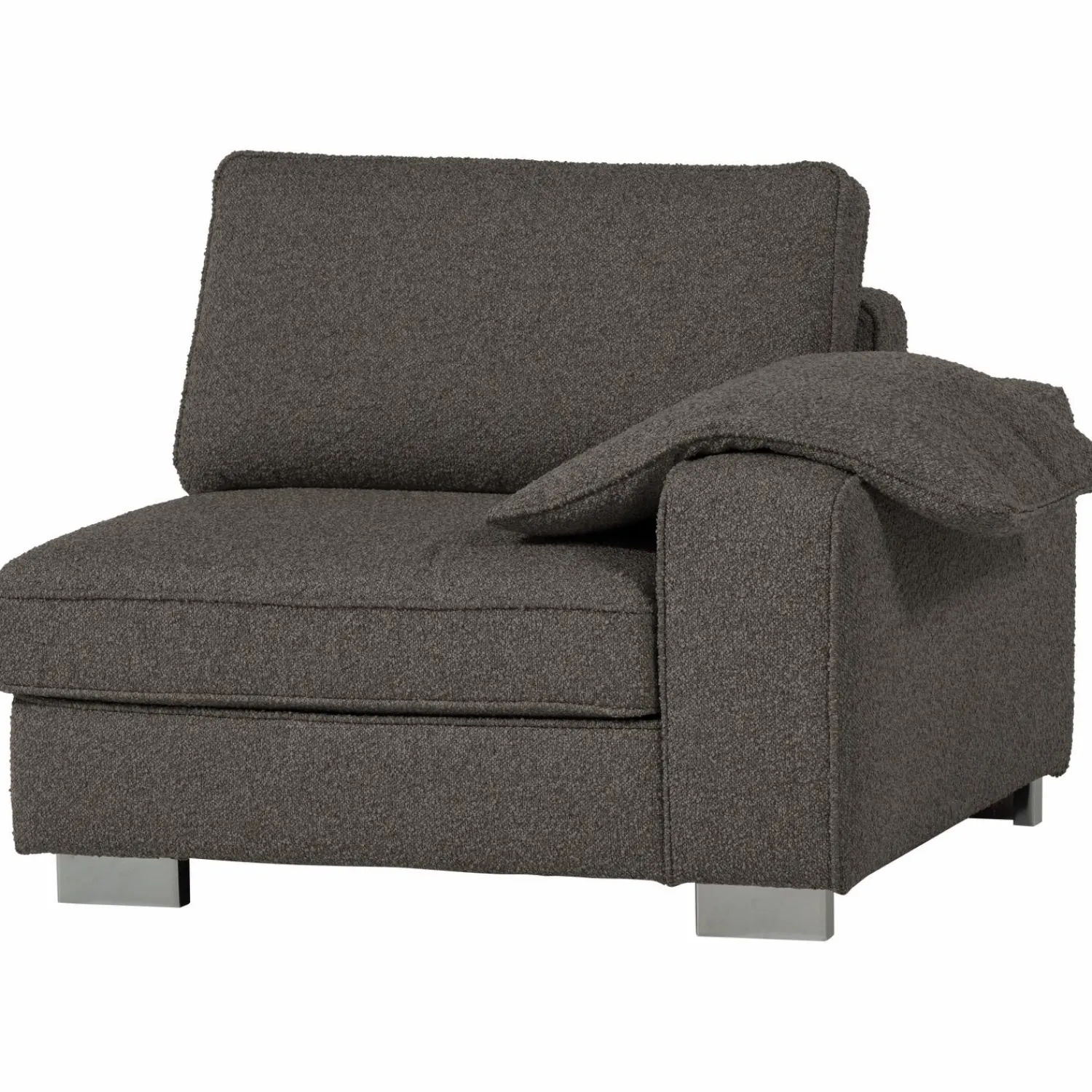 Clearance WOOOD Lazy 1-zits element met arm rechts bouclé Antraciet