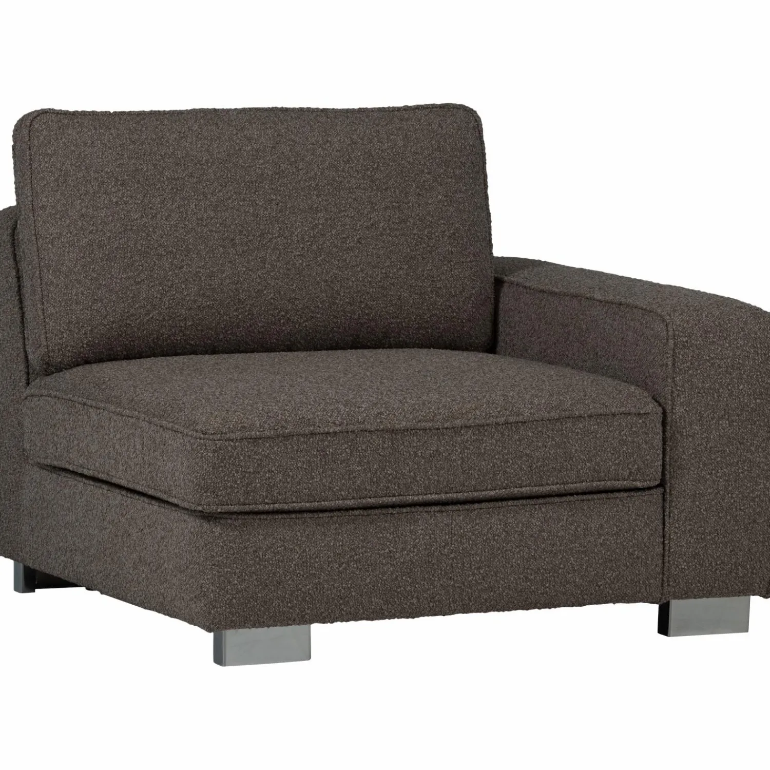 Clearance WOOOD Lazy 1-zits element met arm rechts bouclé Antraciet