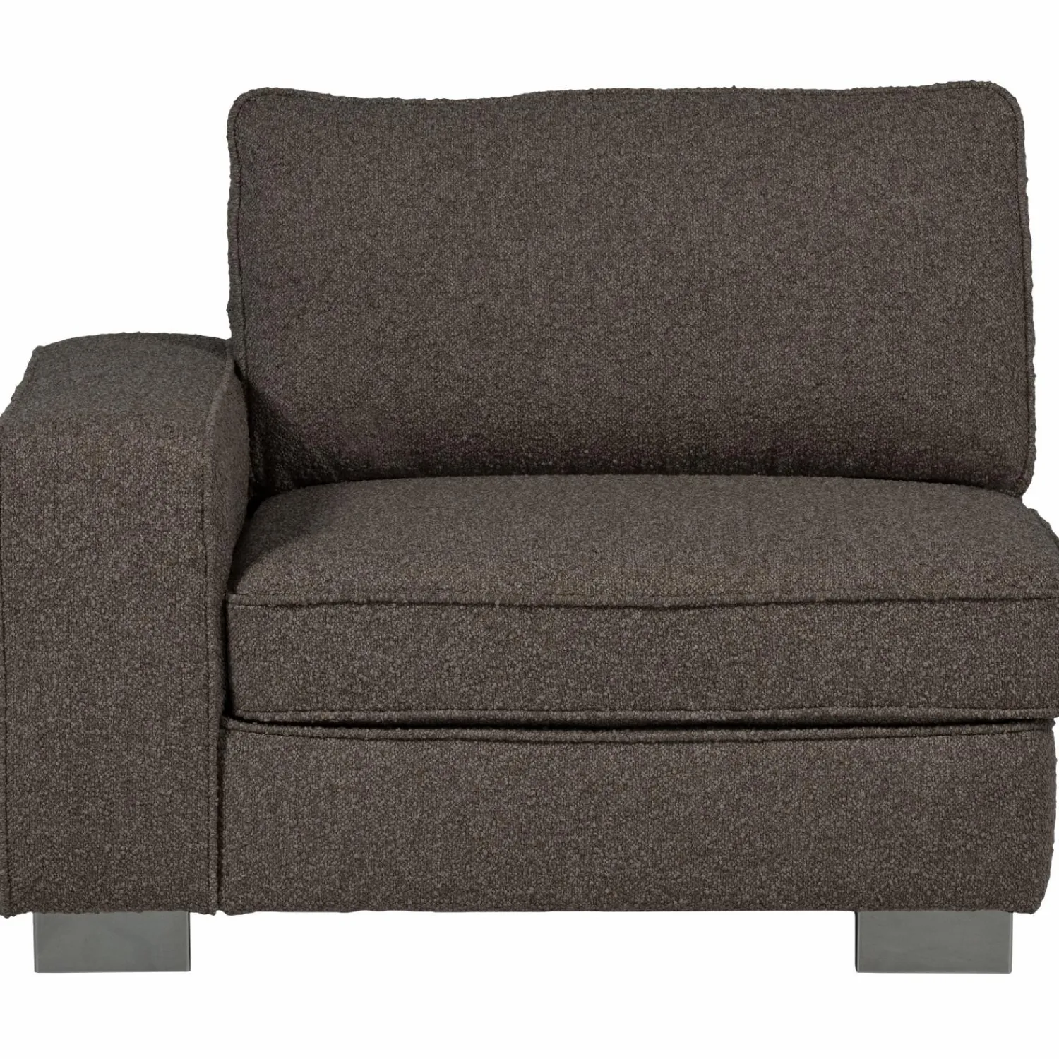 Clearance WOOOD Lazy 1-zits element met arm links bouclé Antraciet