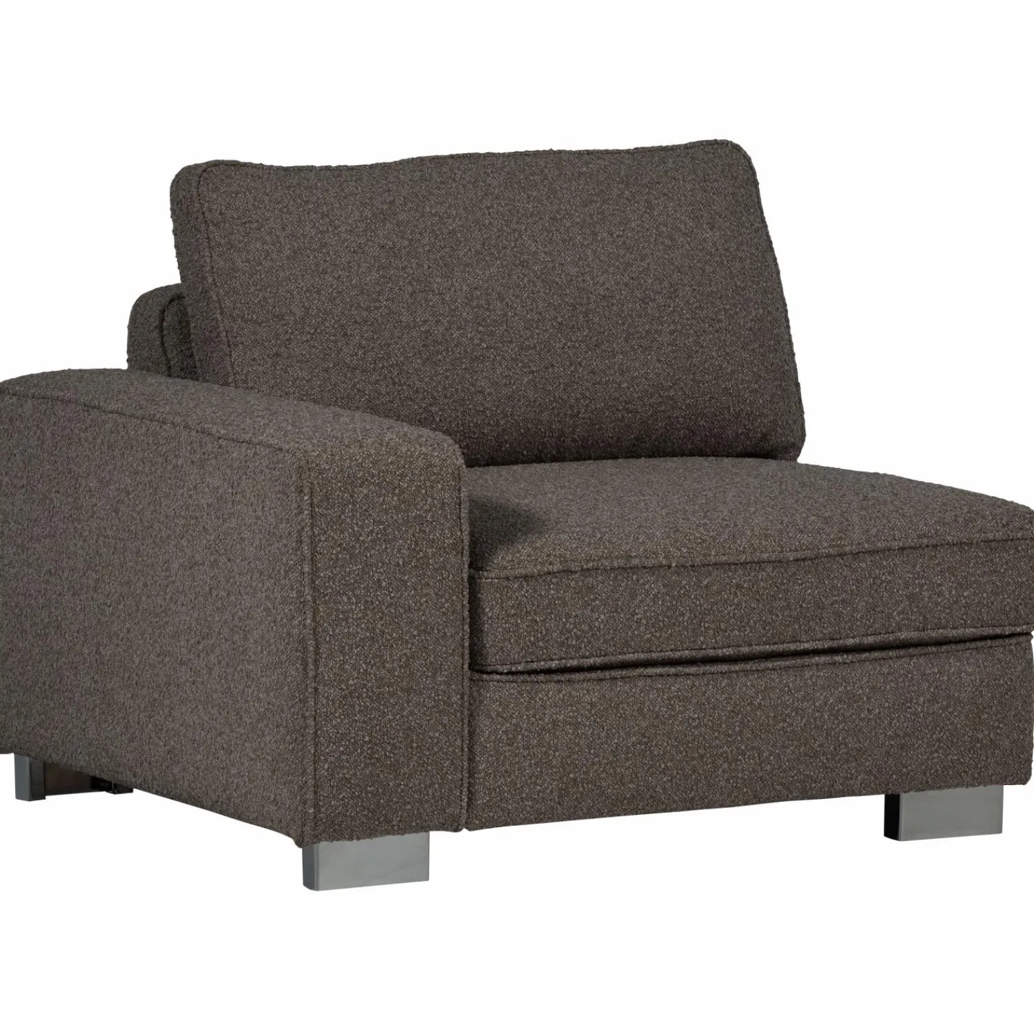 Clearance WOOOD Lazy 1-zits element met arm links bouclé Antraciet