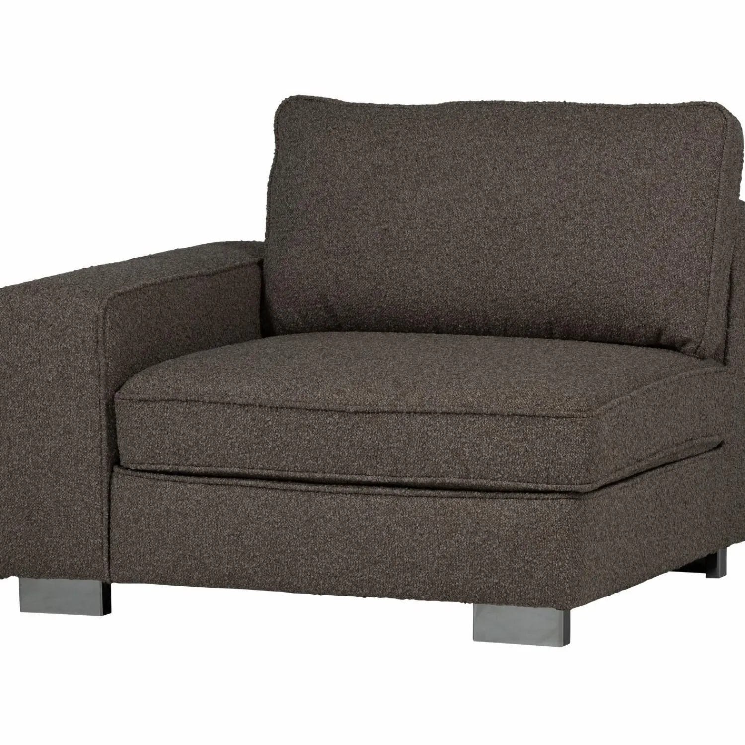 Clearance WOOOD Lazy 1-zits element met arm links bouclé Antraciet