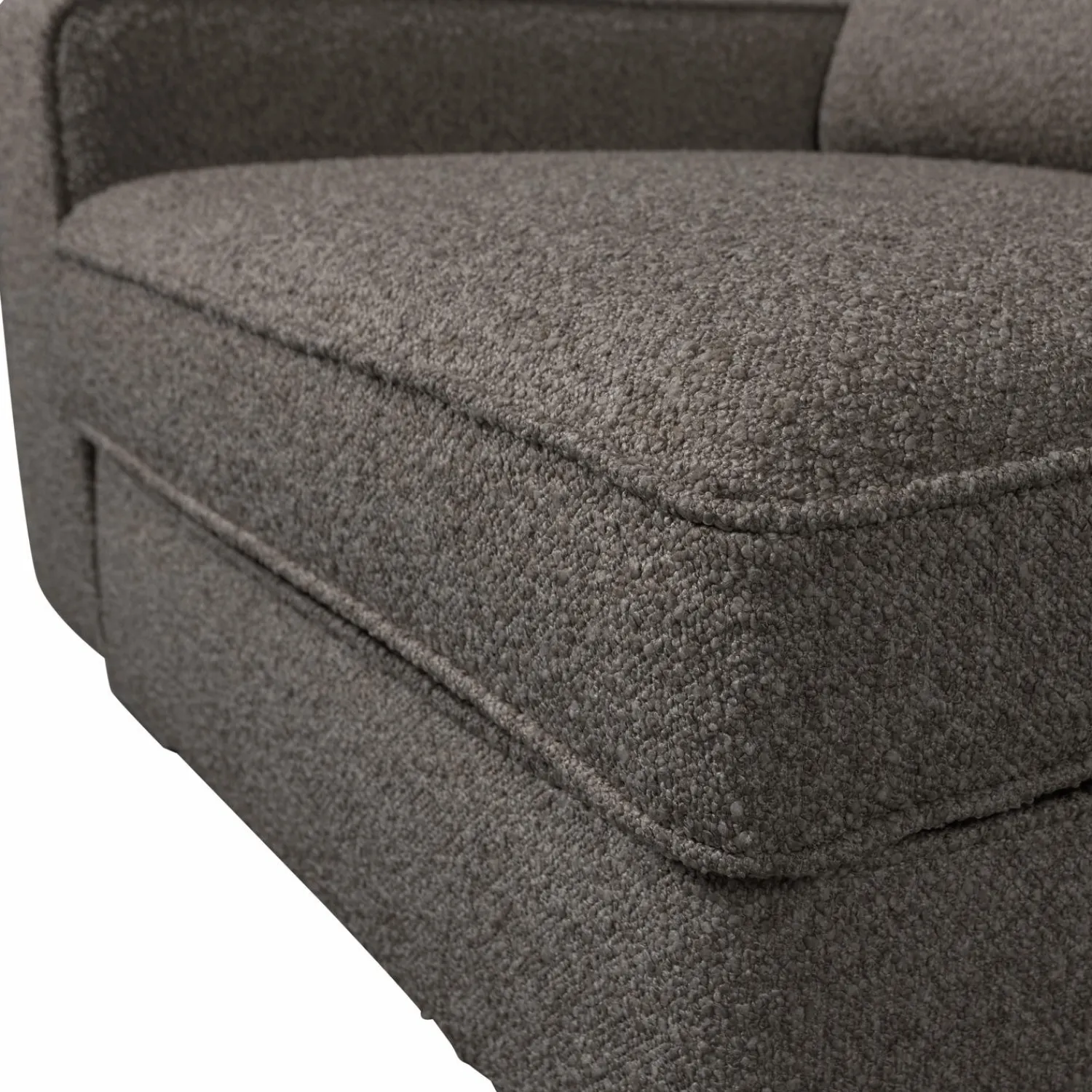 Clearance WOOOD Lazy 1-zits element met arm links bouclé Antraciet