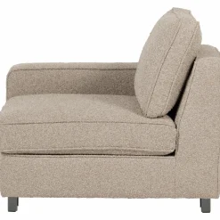 Online WOOOD Lazy 1-zits element met arm links bouclé Naturel