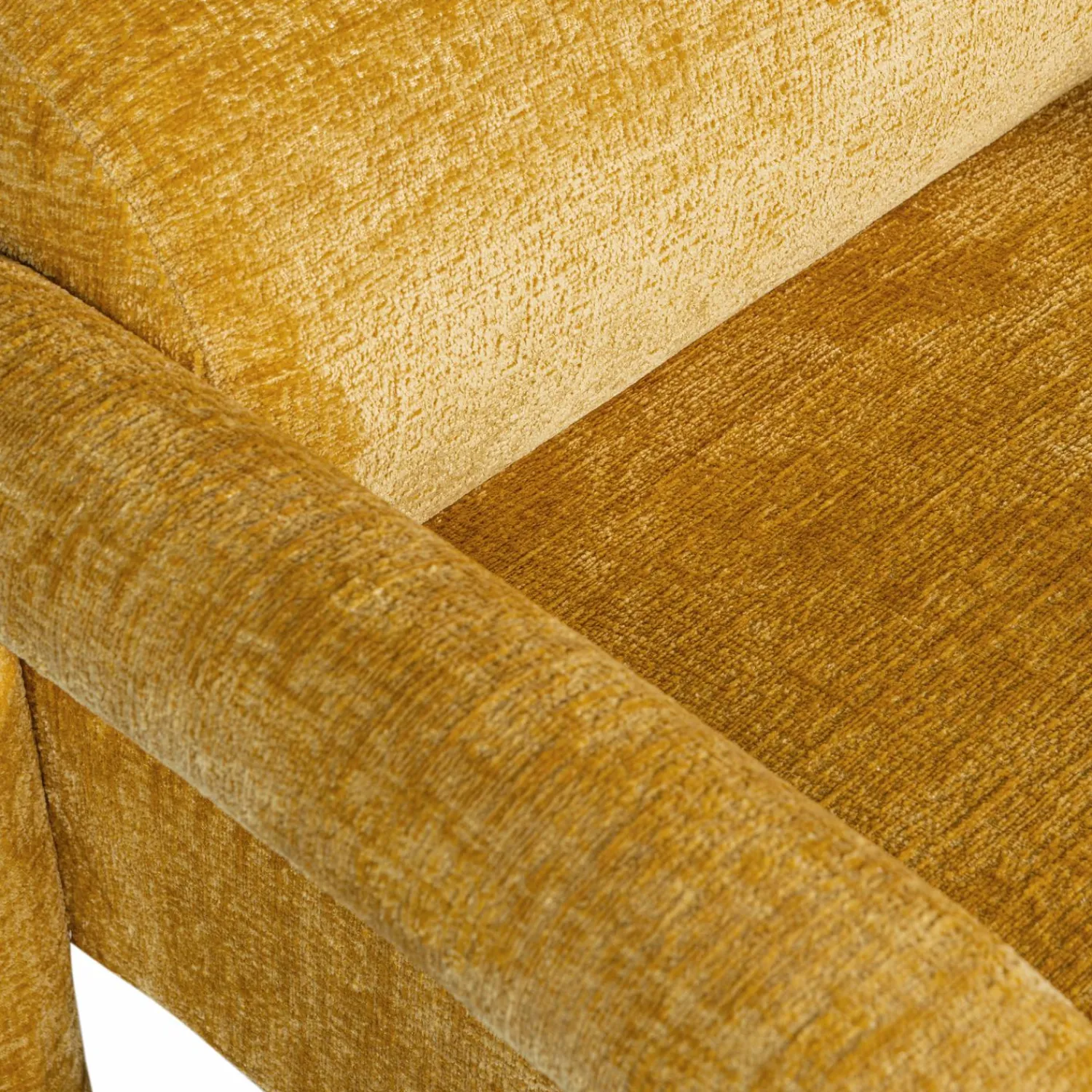 Clearance WOOOD Lenny fauteuil in grove textuur Goud/geel