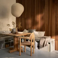 WOOOD Letterba(n)k XL bankje grenen dust incl. zitkussen