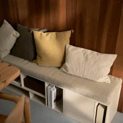 WOOOD Letterba(n)k XL bankje grenen dust incl. zitkussen