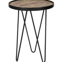 New WOOOD Lev bijzettafel hout/metaal